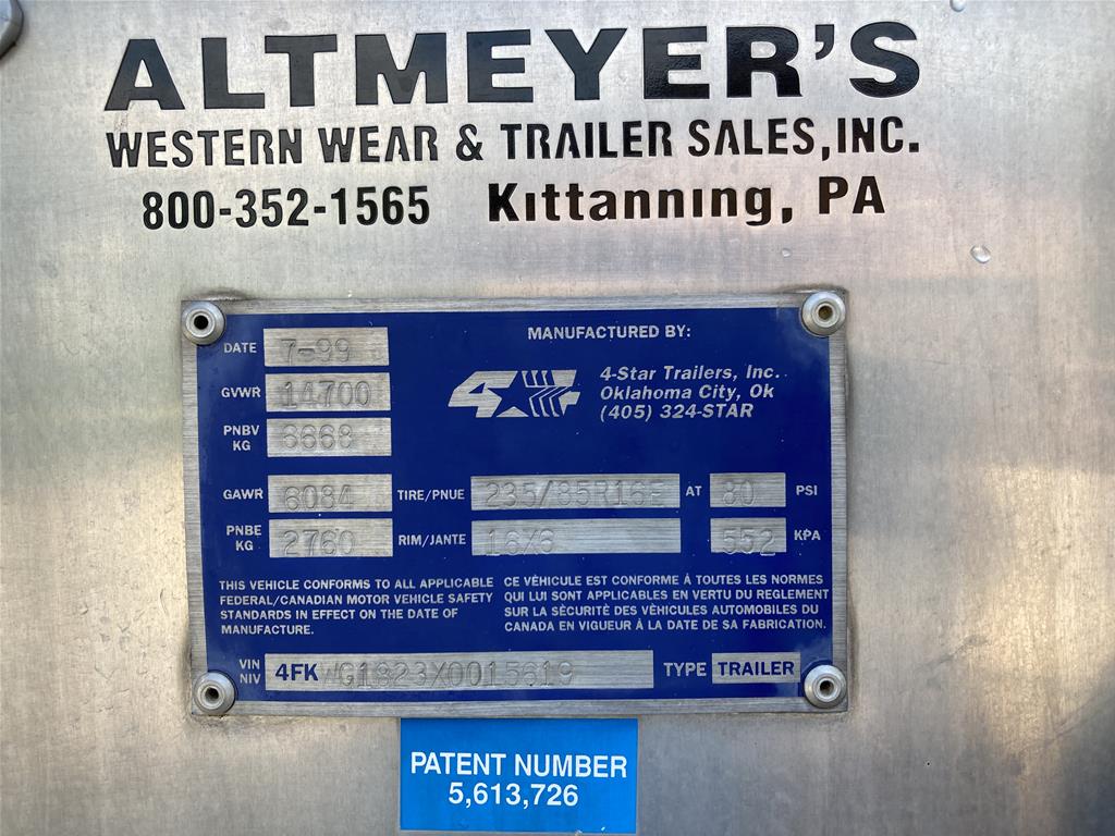 Used 1999 4 Star Trailer Horse Trailer for sale (312580)